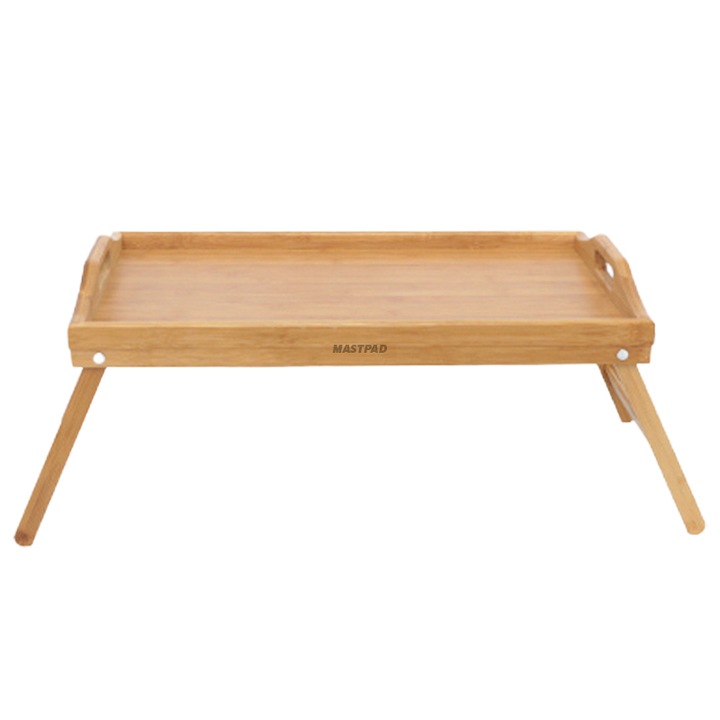 Tava pliabila pentru servirea micului dejun la pat, bambus, 50x30x20 cm