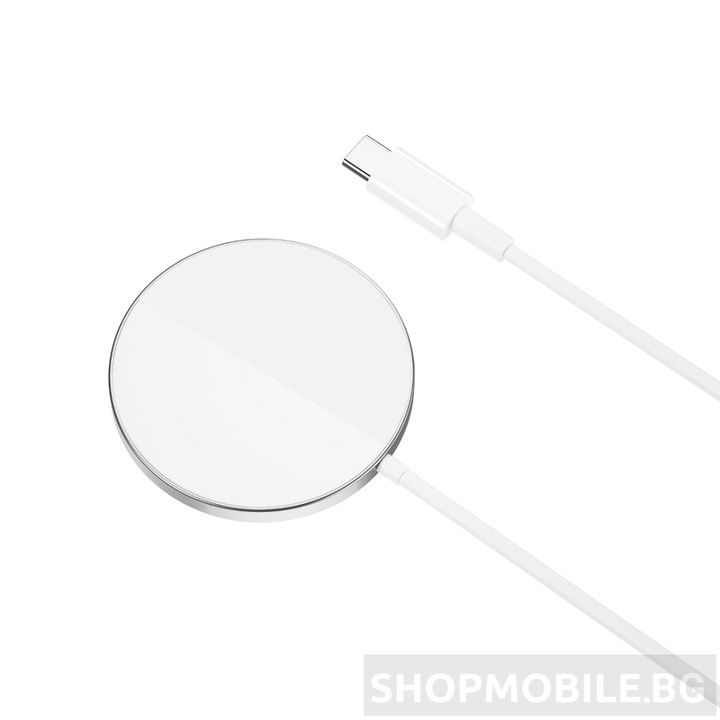 Магнитно безжично зарядно с технология Planet Tech MagSafe, 15W бързо зареждане, за iPhone 15/14/13/12/11 Pro Max, AirPods Pro