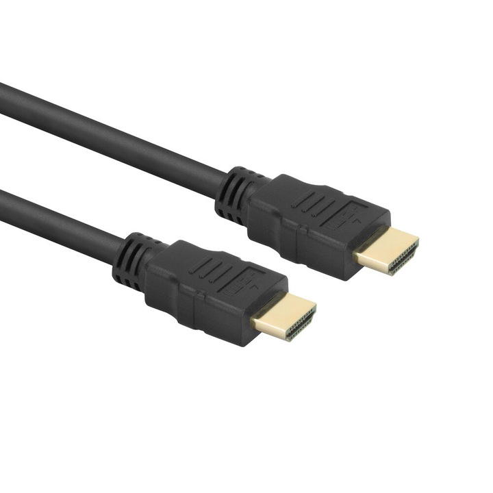 ACT HDMI nagysebességő V2.0 kábel, 4K@30Hz és 1080p@60Hz, apa/apa, 10 m, fekete