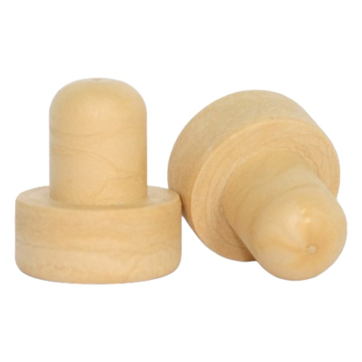 Dop tip cognac sintetic D17*20 mm, set 100 buc