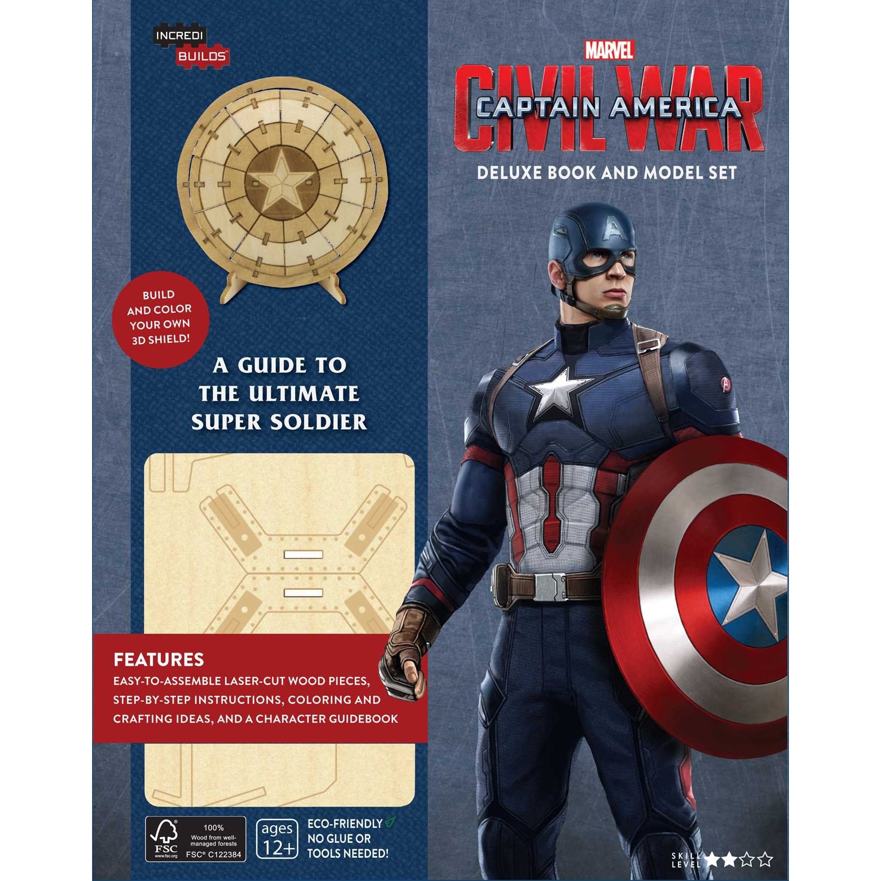 IncrediBuilds - Marvel's Captain America: Civil War Deluxe Book and Model Set: A Guide to the Ultimate Super Soldier - Rick Barba