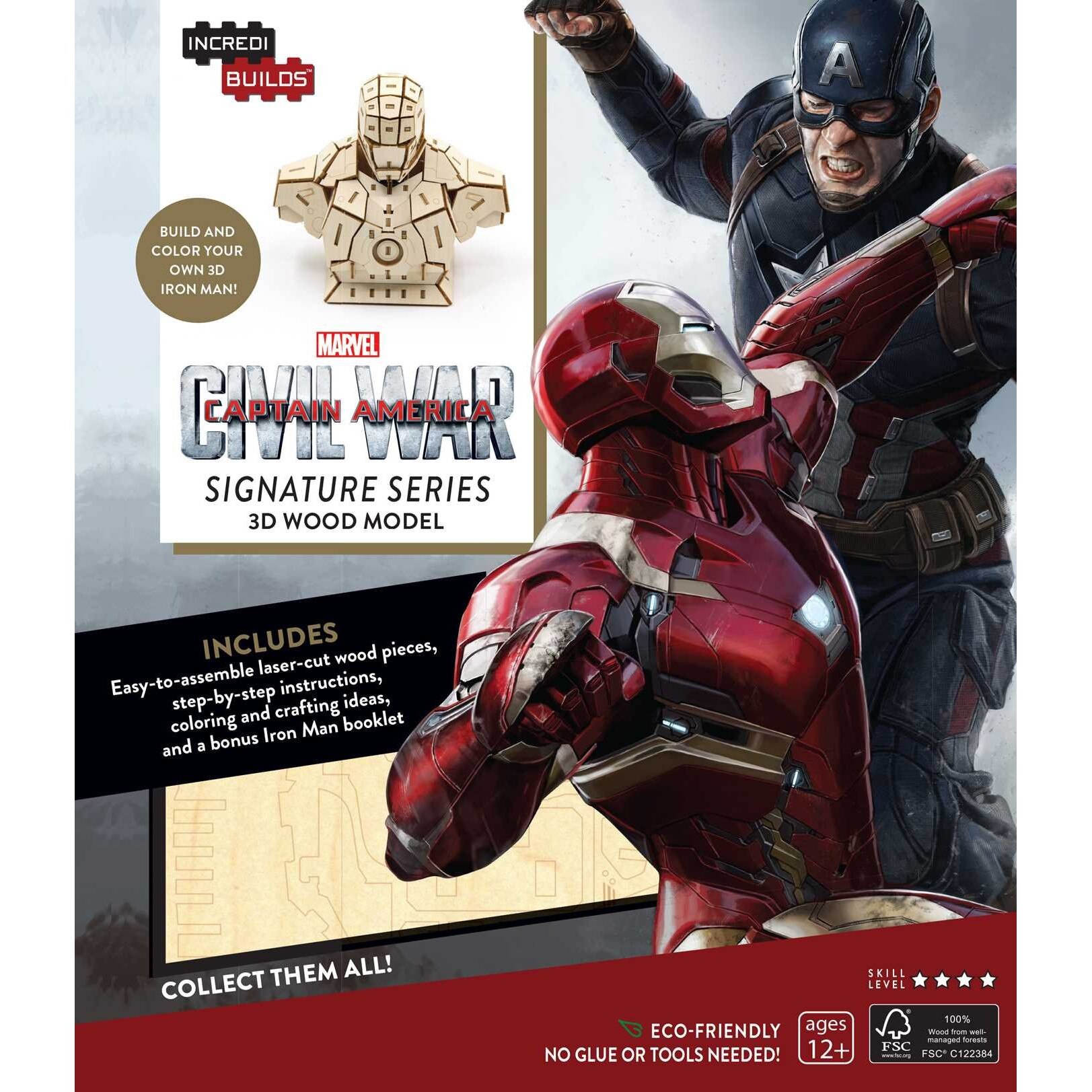 IncrediBuilds: Marvel's Captain America - Civil War: Iron Man Signature Series 3D Wood Model