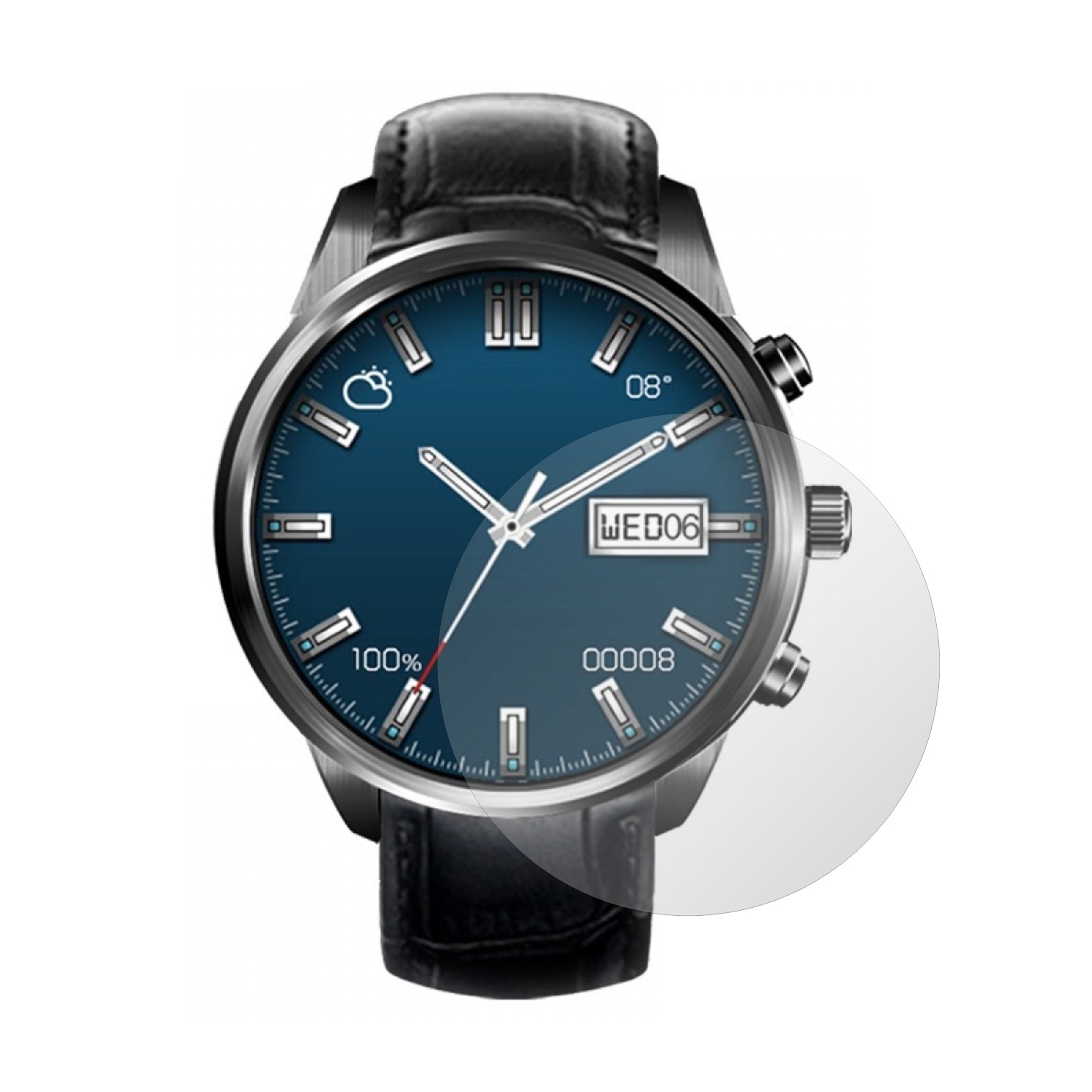 Set 2 Folii Protectie Ecran, Acoperire Totala, Adezive si Foarte Flexibile, Invisible Skinz Ultra-Clear AutoRegeneranta pentru Smartwatch Finow X5, X5+ Plus