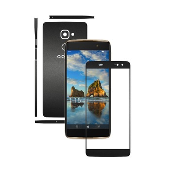 Folie de protectie Carbon Skinz, Husa de tip Skin Adeziv pentru Carcasa, Negru Mat dedicata Alcatel Idol 4S Folie de protectie Carbon Skinz, Husa de tip Skin Adeziv pentru Carcasa, Negru Mat dedicata Alcatel Idol 4S