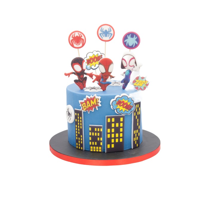 Set Decoratiuni Cake Spidey Spider, 12 Piese, 2D