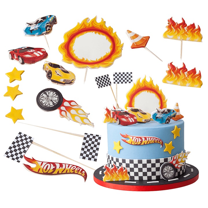 Set 14 decoratiuni pentru tort, Multicolor