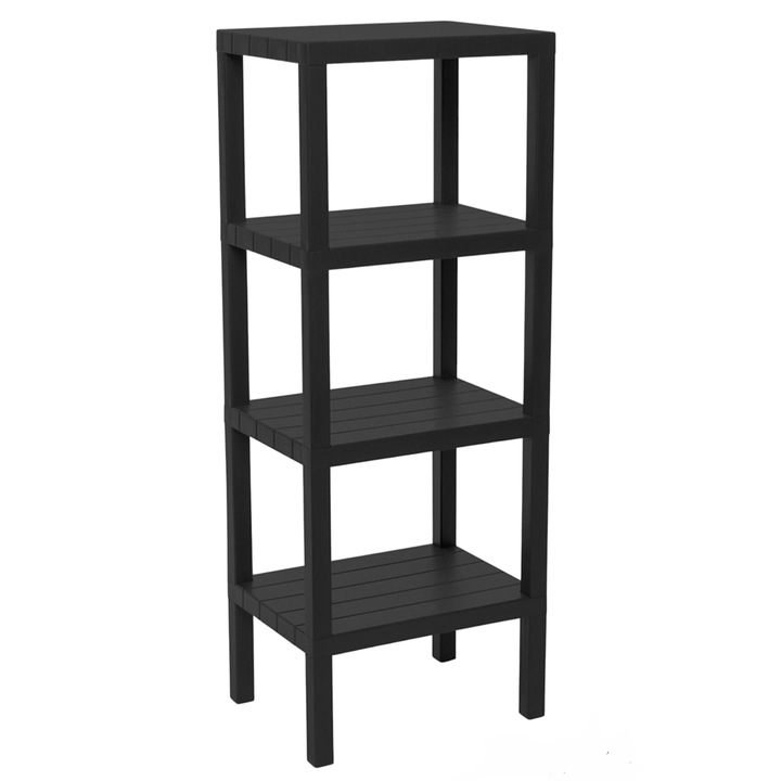 Raft universal, Niovel® RFT etajera cu 4 polite, 100x38x33 cm, Negru