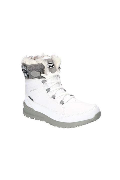 Дамски зимни ботуши, American Club, Sn2623, дантела, цип, софтшел, триплетекс мембрана, изолация от полар, Бял, 40