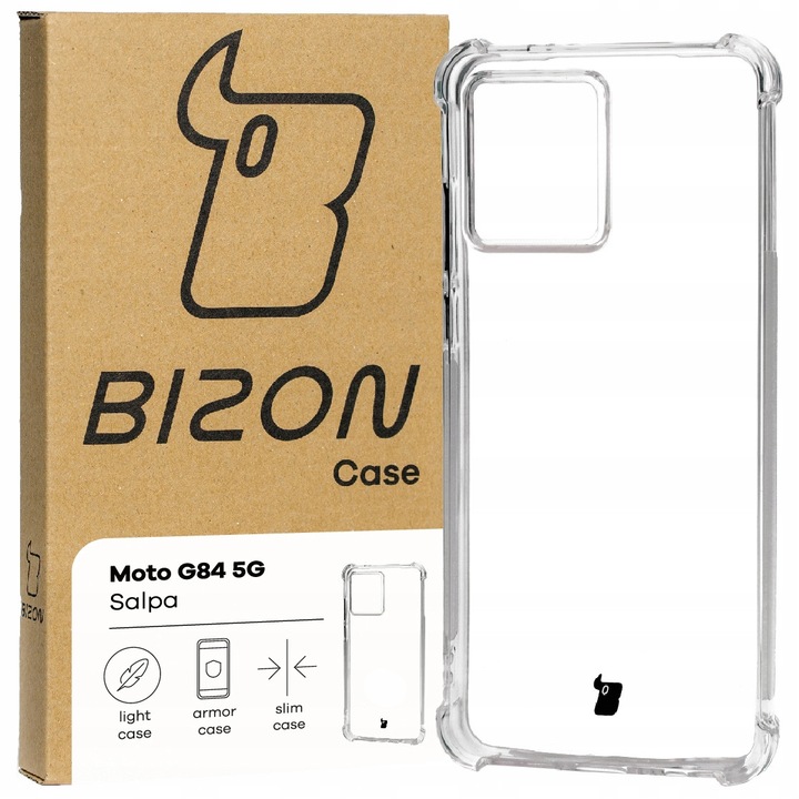 Husa pentru Motorola G84 5G, Bizon, TPU, Transparent