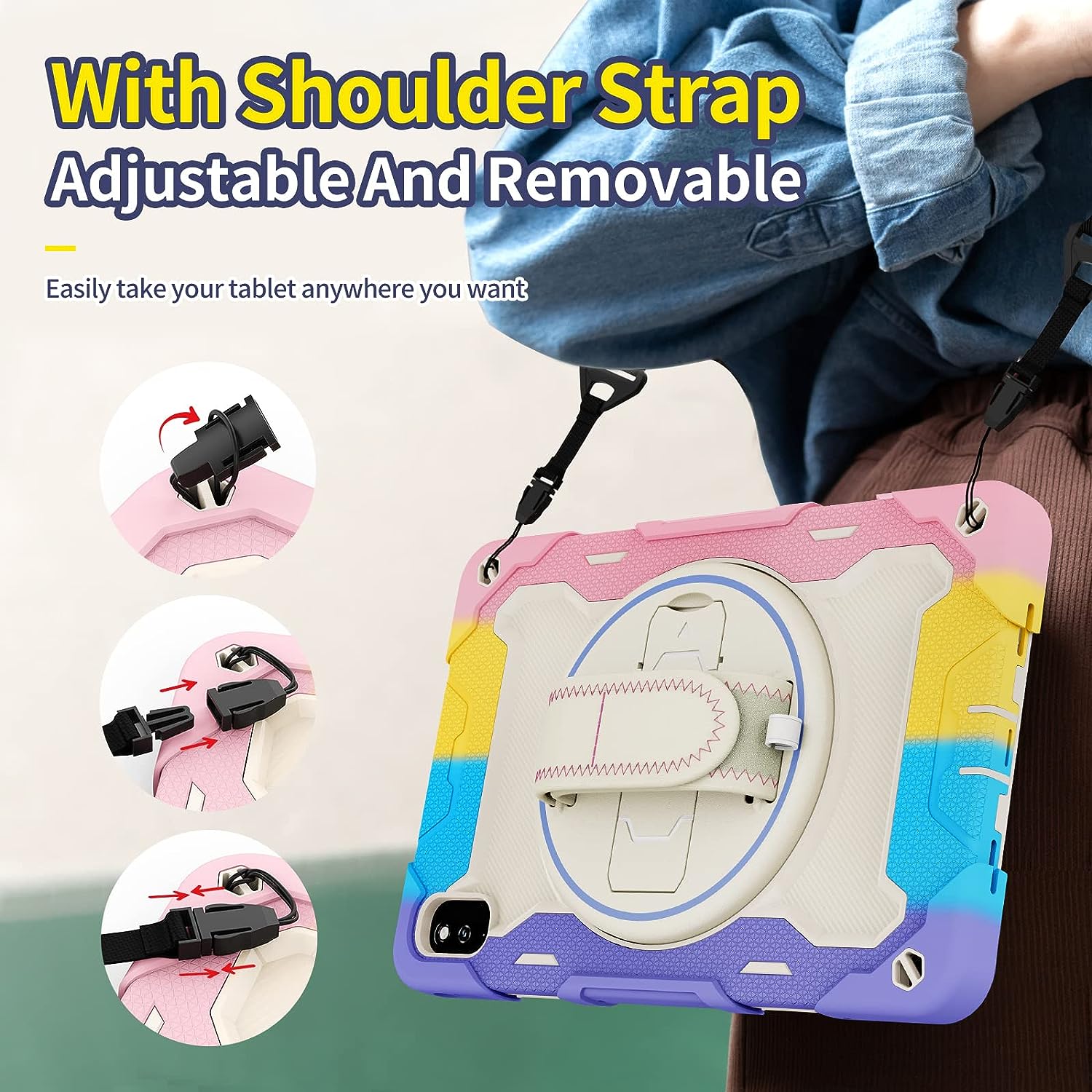 Husa Shockproof Armor, Sigloo, pentru tableta Huawei Matepad pro 11 2024/2022, 11inch, Heavy Duty 2 In1 Hybrid Cover, cu suport smart pen, Multicolor