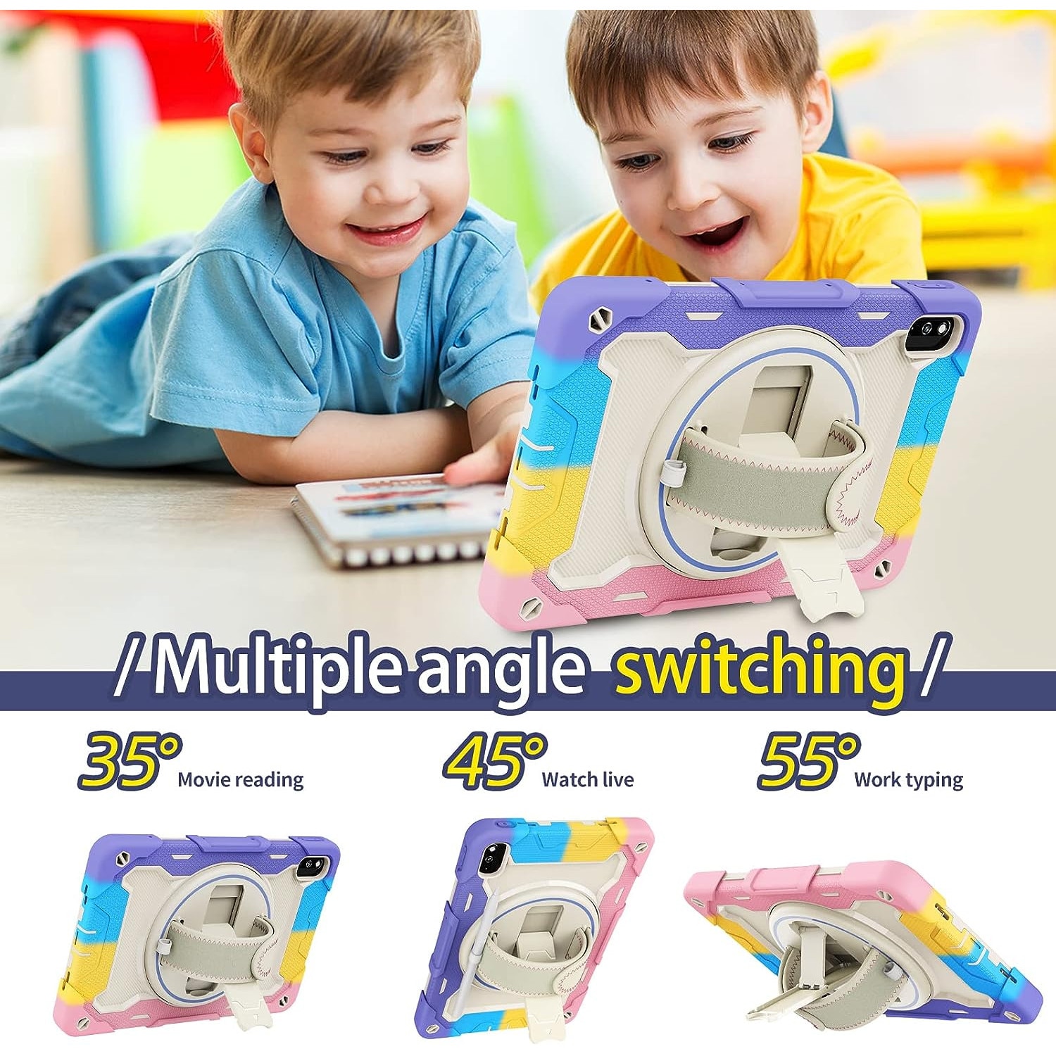 Husa Shockproof Armor, Sigloo, pentru tableta Huawei Matepad pro 11 2024/2022, 11inch, Heavy Duty 2 In1 Hybrid Cover, cu suport smart pen, Multicolor