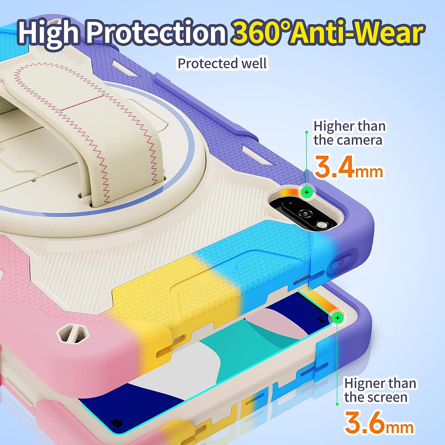 Husa Shockproof Armor, Sigloo, pentru tableta Huawei Matepad pro 11 2024/2022, 11inch, Heavy Duty 2 In1 Hybrid Cover, cu suport smart pen, Multicolor