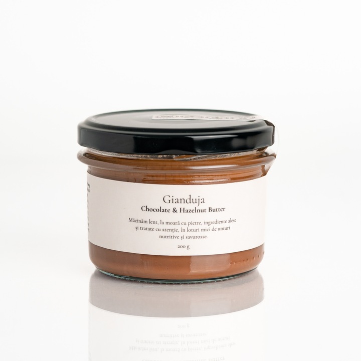 Crema de alune de padure cu ciocolata, fara zahar, Gianduja, 200 g