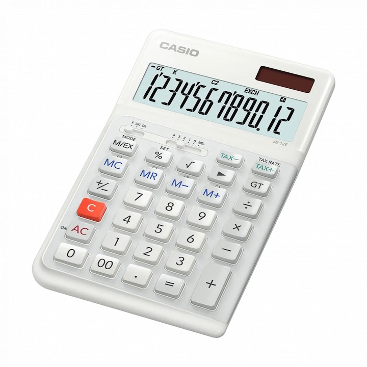 Настолен калкулатор Casio JE-12E-WE Бял