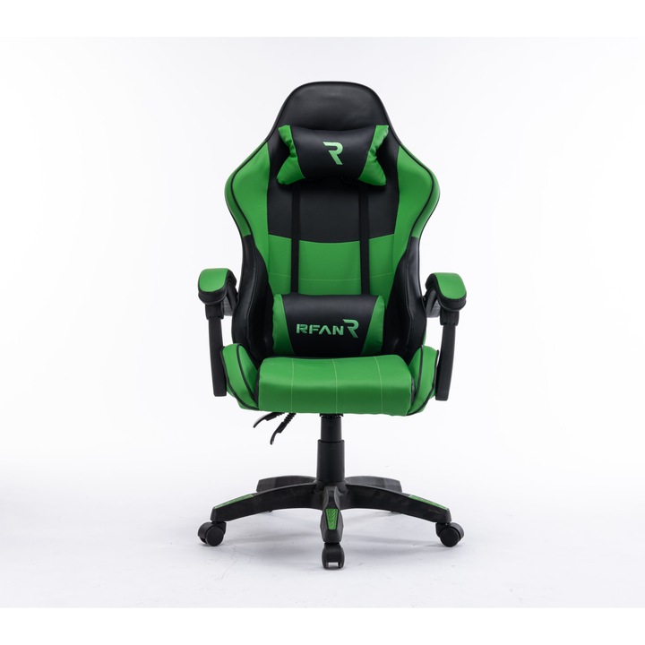 Scaun de gaming, Tron Thrones, Boc-730, Verde/Negru