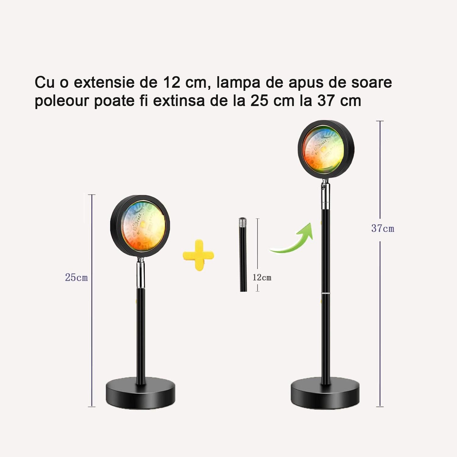 Vetítőlámpa Sunset Lamp, oein®, 180 fokos RGB