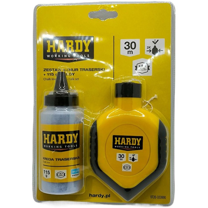 Set Hardy, dispozitiv de trasat cu fir/pulbere, 30 m + 115 g