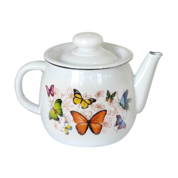 Ceainic emailat PEPERUDA 1L, otel carbon