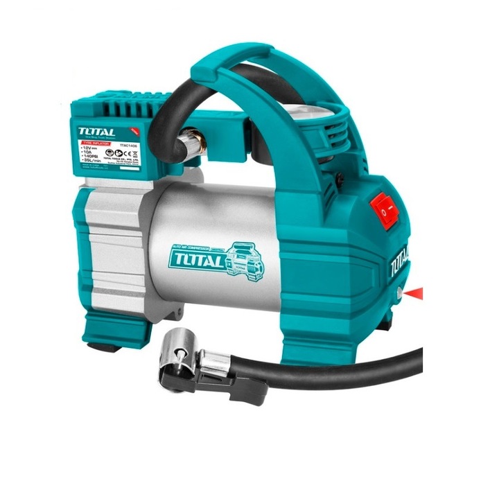 Compresor auto Total, 10 Bar, 12V, 140 PSI, debit aer 35 l/min