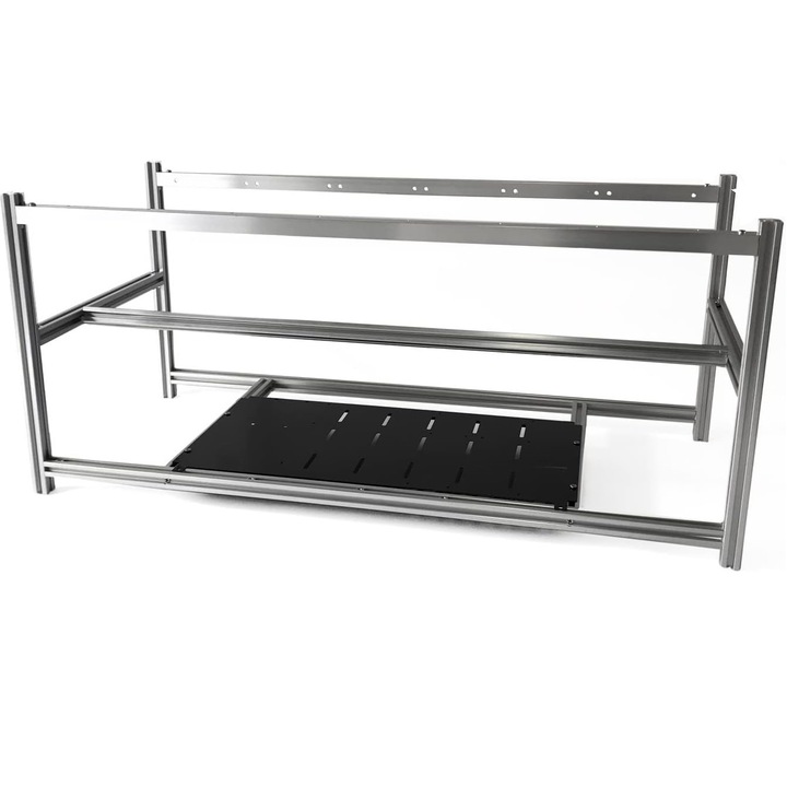Elektronikai polc, 57x37x50, alumínium, ezüst
