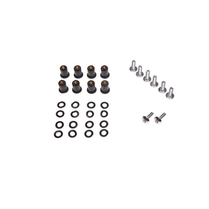 Set 8 suruburi prindere parbriz moto filet M5 x 0.8