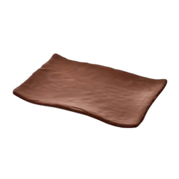 Platou dreptunghiular melamina Dark Brown Raki 19, 2X27, 7X2, 8cm