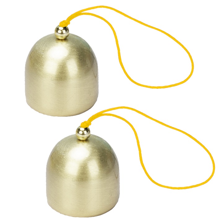 Комплект от 2 ретро метални камбани, BGHYHYHI, месинг, бронз, чист звук, многофункционални