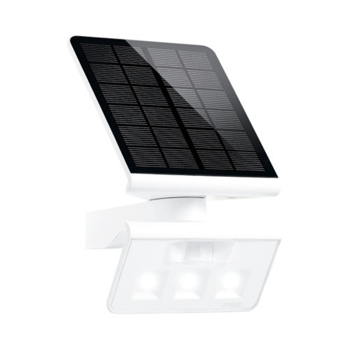 Proiector Solar Cu Led Steinel Xsolar 150 Lumeni 3000k, Senzor De Miscare, Plastic Alb