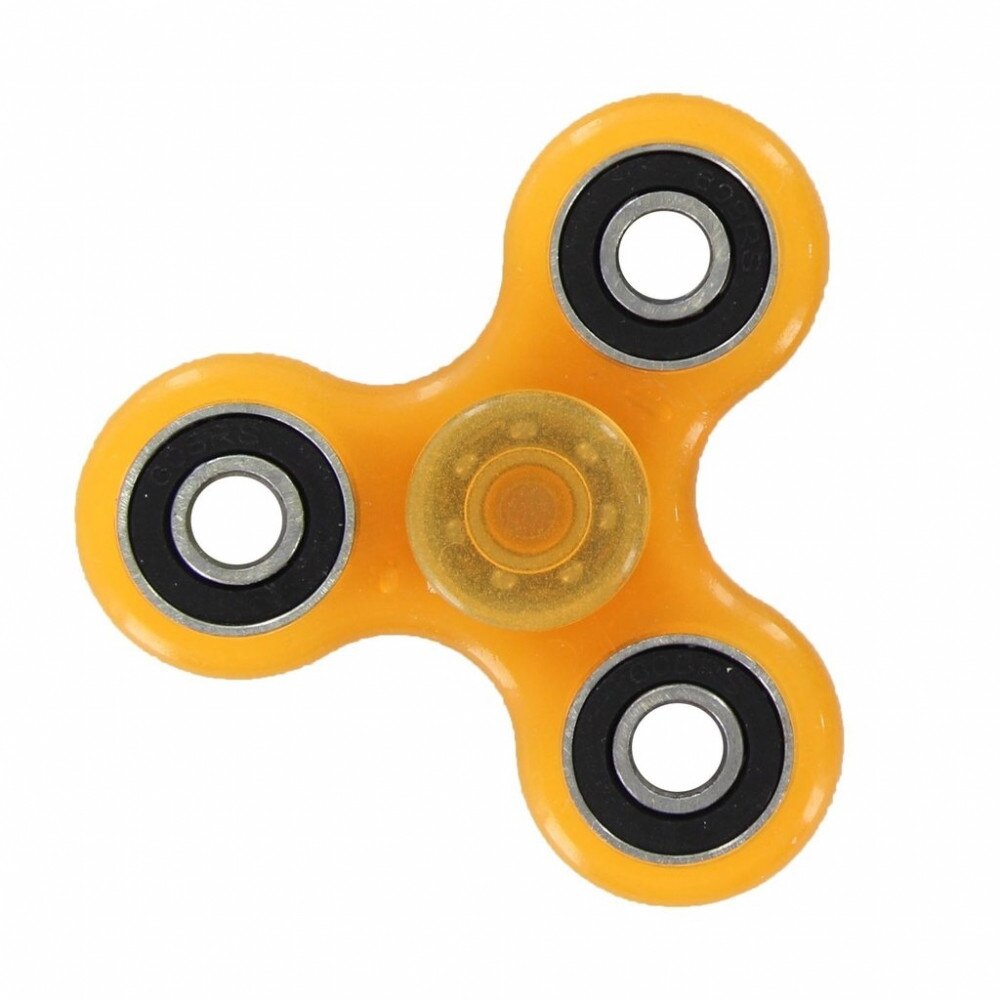 Jucarie interactiva Fidget Spinner Fosforescent, portocaliu