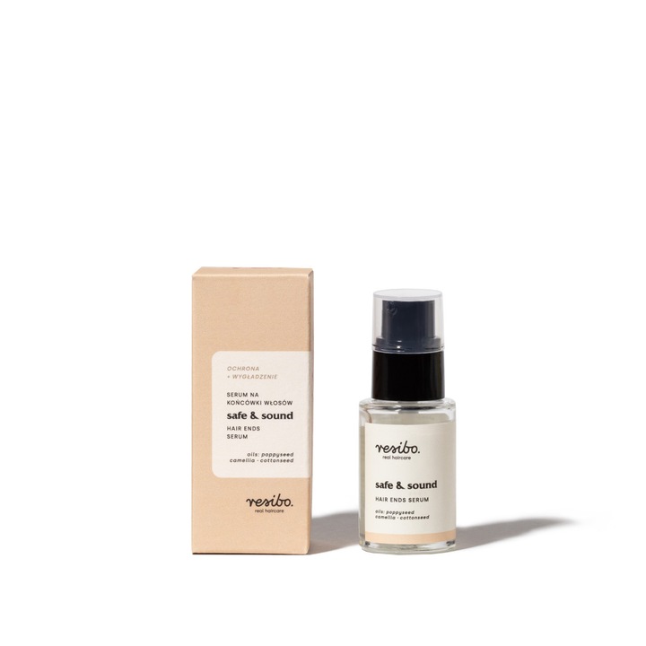 Ser care netezeste si protejeaza varfurile parului, Resibo, 15 ml