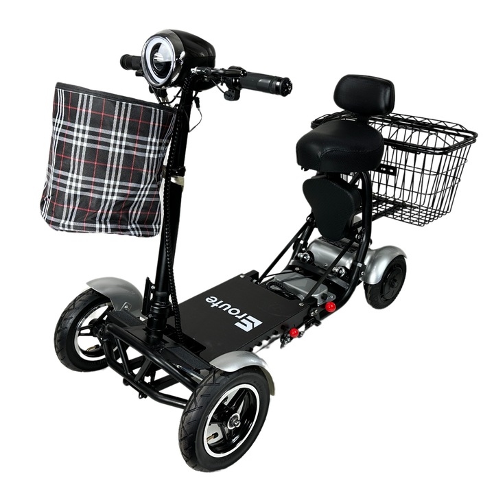 Összecsukható elektromos mobil robogó, Eroute FOLD 1 Li-ion 500W, Ezüst, engedély nélkül, 18 km/h