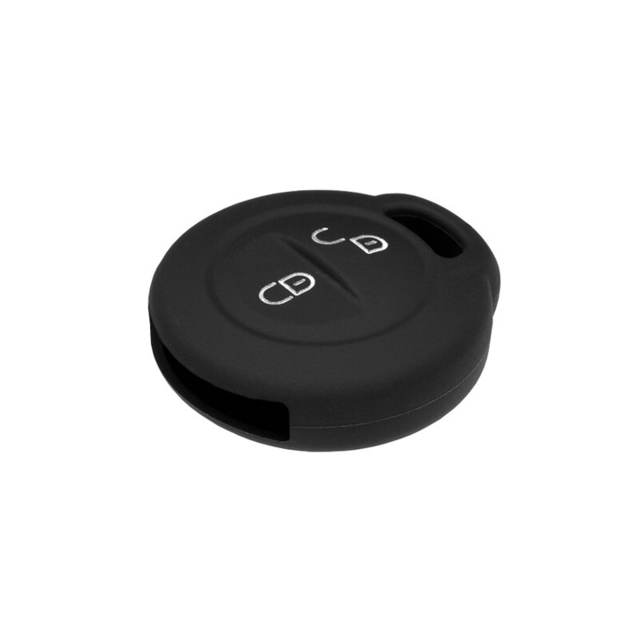 Husa cheie auto pentru Smart Forfour W454/Mitsubishi Colt, Carisma, Premium silicon, Negru