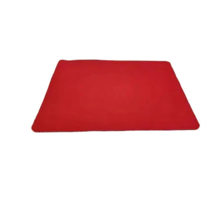 Mousepad antiderapant, dimensiuni 22 x 18 cm, invelis textil, culoare rosie