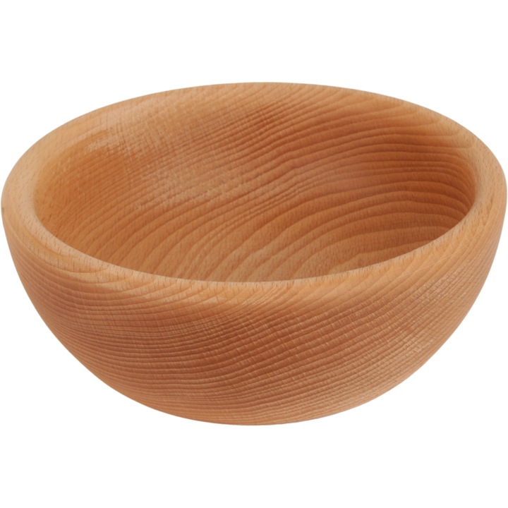 Bol din lemn, Castron pentru servirea gustarilor, Nucilor, Salatelor, Felurilor de mancare, Aperitivelor, Elegant, Decorativ, Impregnat, Woodcarver, 16 x 6 cm