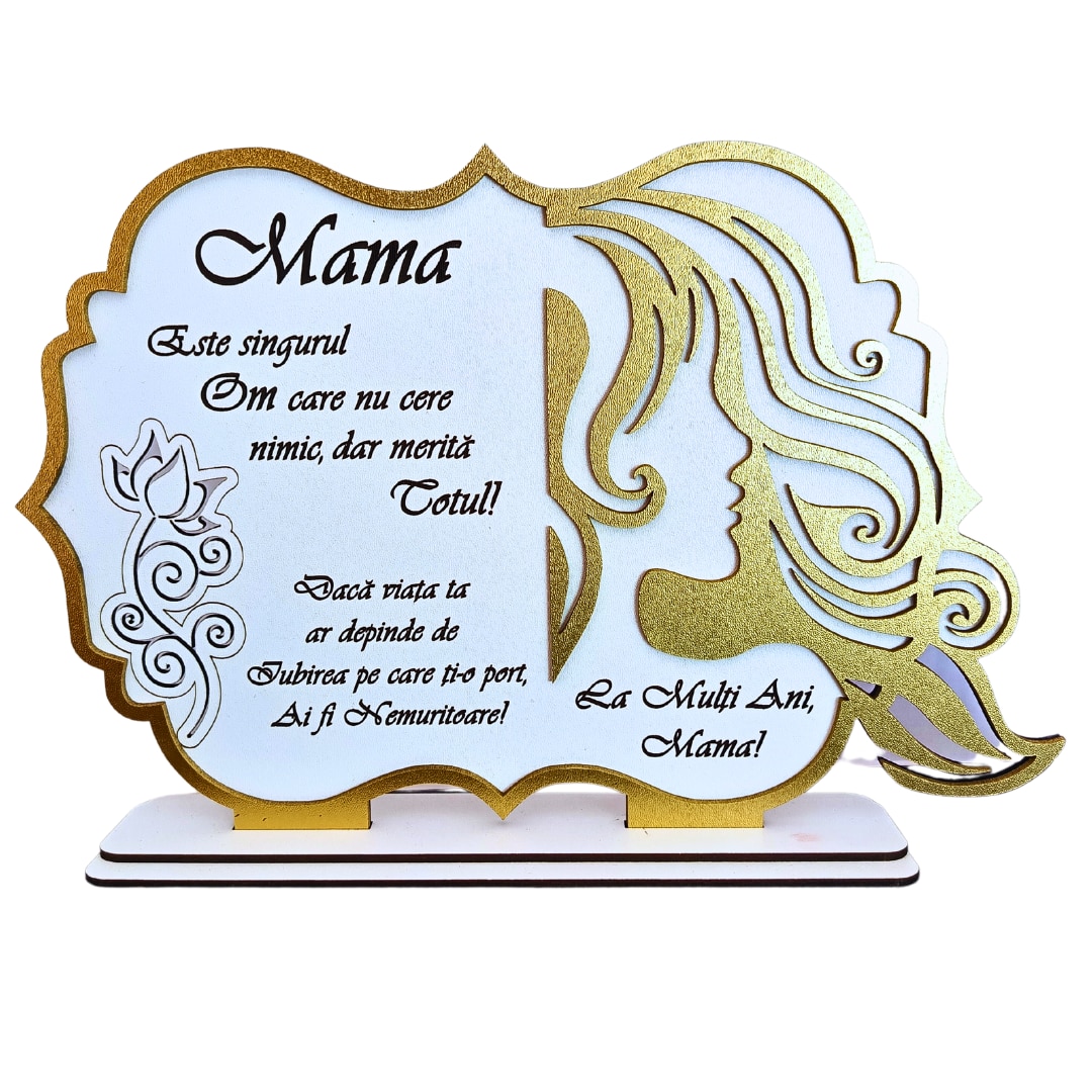 Tablou personalizat cu mesaj standard ''Mama'', cadou pentru mama