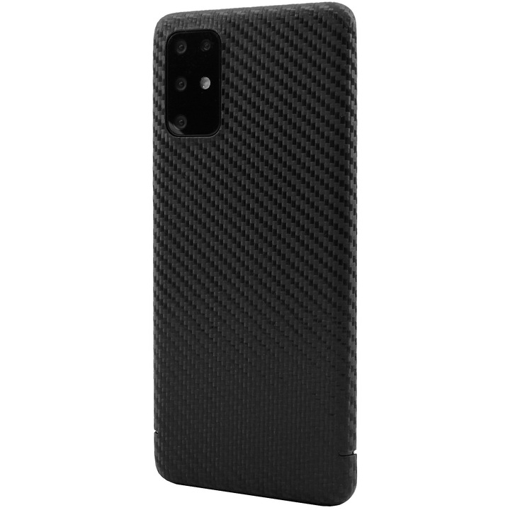 Husa Protectie pentru Samsung Galaxy S20+ 5G G986 / S20+ G985, CarbonSeries, Impact Safe, U-764, Deep Dark