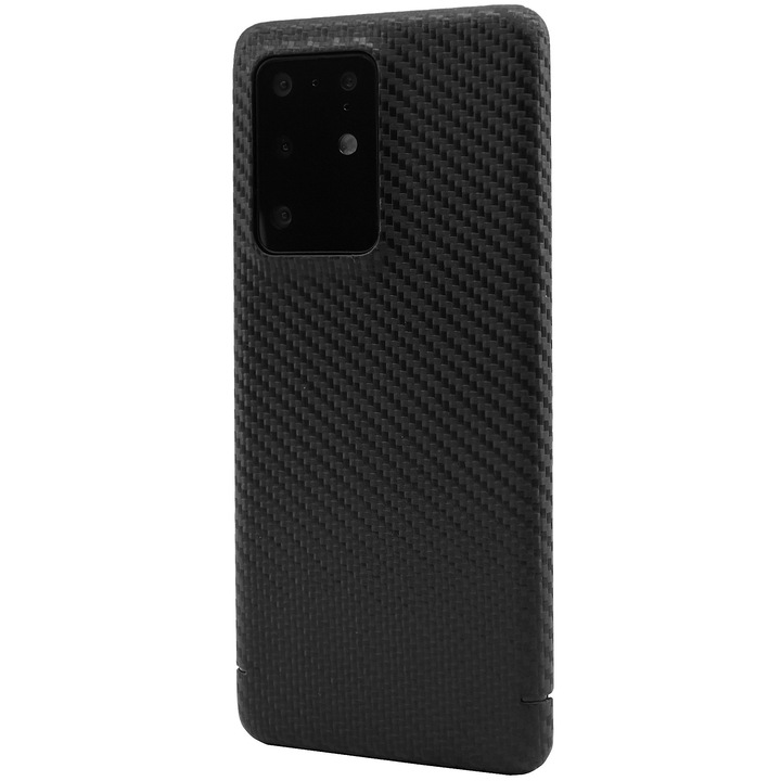 Husa Protectie pentru Samsung Galaxy S20 Ultra 5G G988 / S20 Ultra G988, CarbonSeries, Elite Armor, U-763, Deep Dark