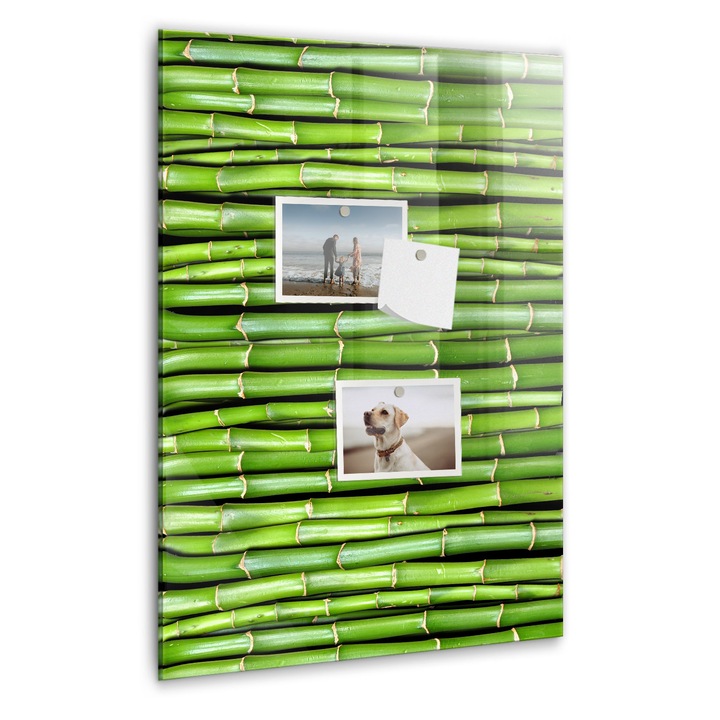 Магнитна дъска Tulup, Бамбукова стена, 40 cm x 60 cm, Зелено