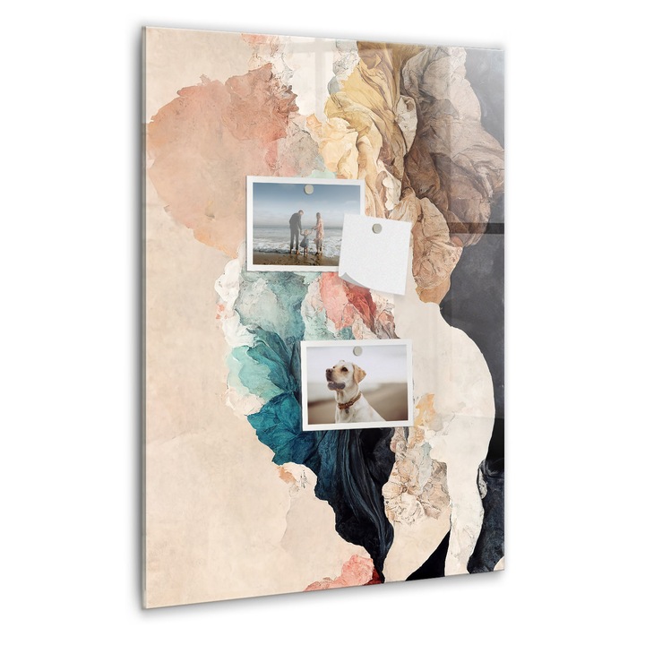 Магнитна дъска Tulup, Абстрактни петна, 40 cm x 60 cm, Многоцветен