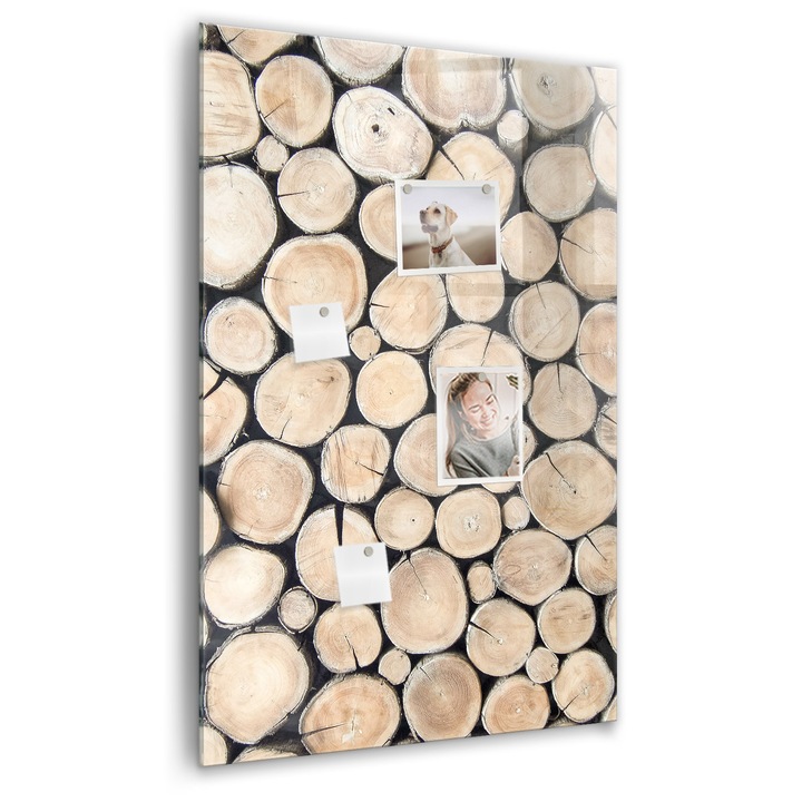 Магнитна дъска Tulup, Пънове, 60 cm x 90 cm, кафяво