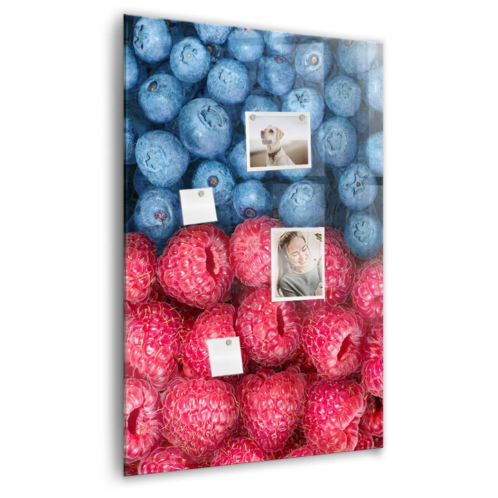 Магнитна дъска Tulup, Боровинки и малини, 60 cm x 90 cm, Розово