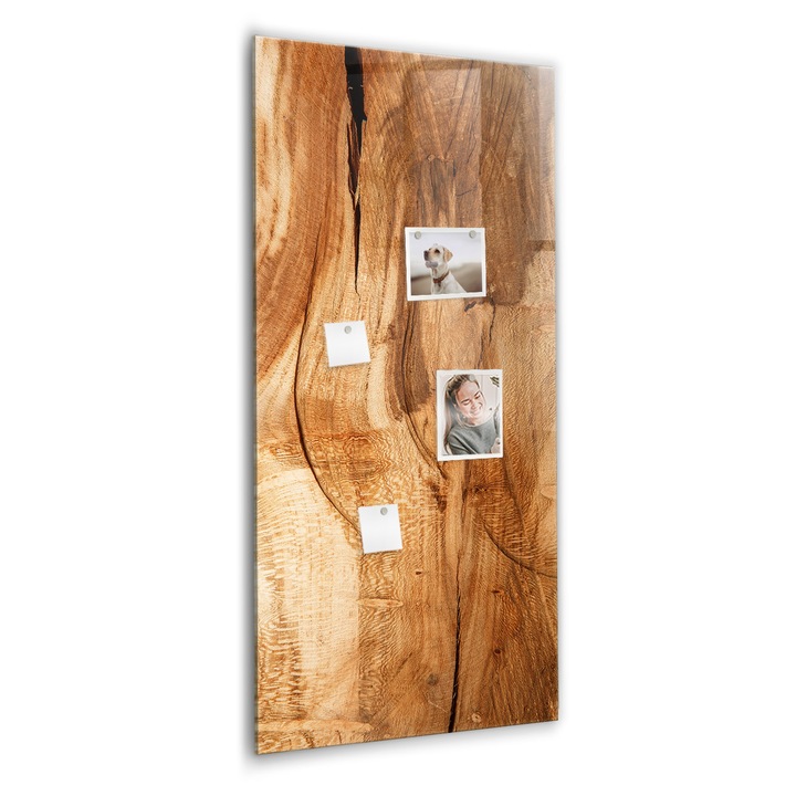 Магнитна дъска Tulup, Естествено дърво, 60 cm x 120 cm, кафяво
