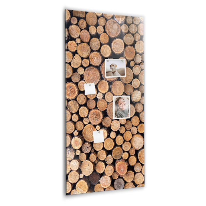 Магнитна дъска Tulup, Пънове, 60 cm x 120 cm, кафяво