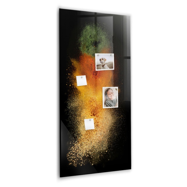 Tabla magnetica. Sticla. Explozie de condimente. 60 cm x 120 cm. Multicolor. 00260359