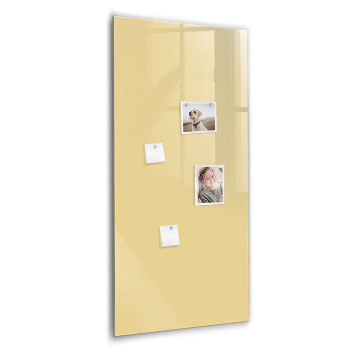 Tabla magnetica, Coloray, Buttercream, 60 x 120 cm, Magneti, Marker negru, 010640700080300260257