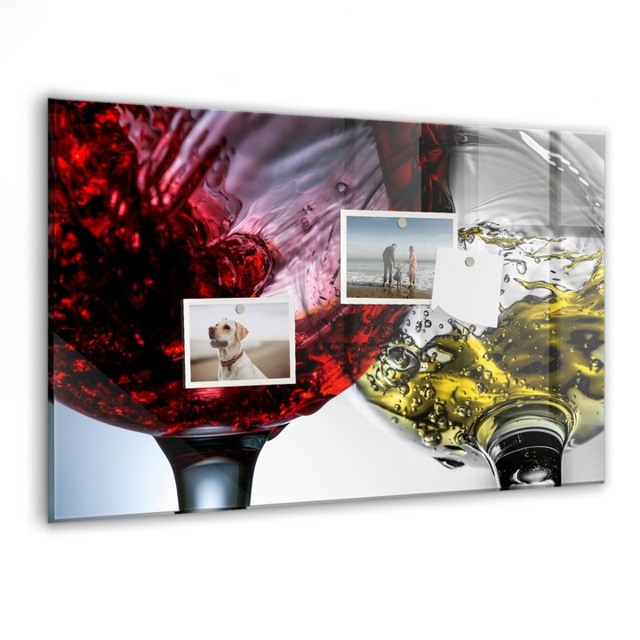 Магнитна дъска Tulup, Чаши за вино, 60 cm x 40 cm, Многоцветен