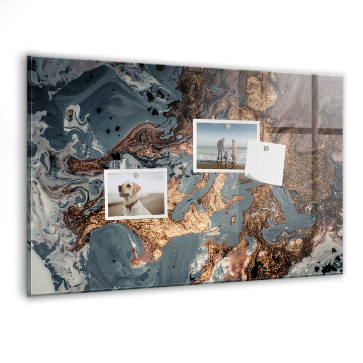 Магнитна дъска Tulup, Декоративен мрамор, 60 cm x 40 cm, Многоцветен