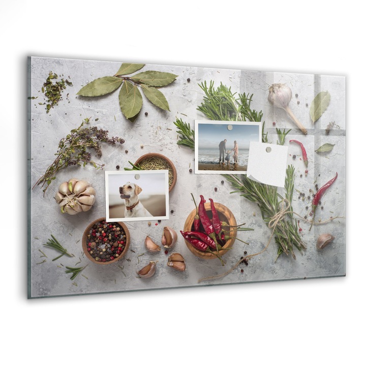 Tabla magnetica. Sticla. Condimente. 60 cm x 40 cm. Multicolor. 00027688