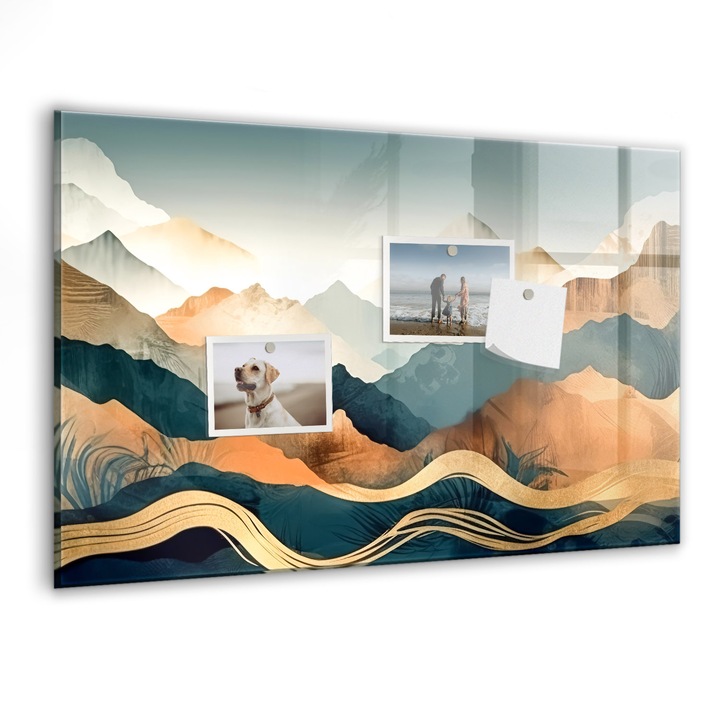 Магнитна дъска Tulup, Пейзаж планини, 60 cm x 40 cm, Многоцветен