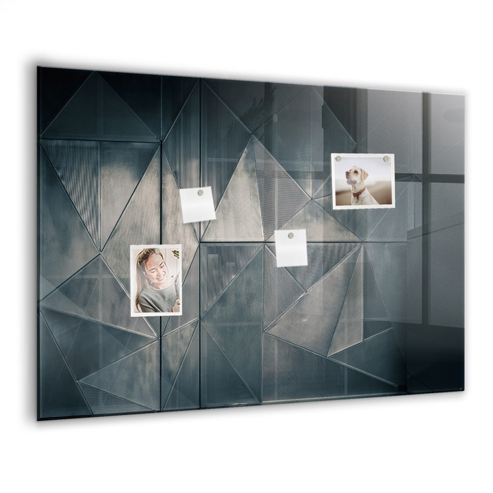 Магнитна дъска Tulup, Метална абстракция, 100 cm x 70 cm, черен